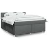 vidaXL Sommier à lattes de lit avec matelas Gris foncé 180x200cm Tissu
