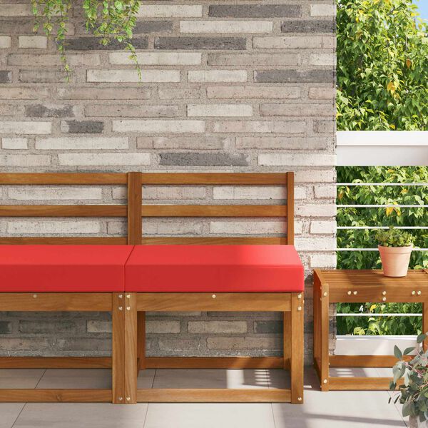 vidaXL Coussin de canap&eacute; d'ext&eacute;rieur Rouge 60 x 60 x 8 cm Polyester