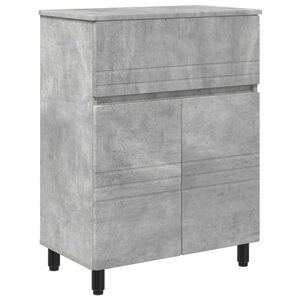 vidaXL Unit&eacute; de vanit&eacute; de salle de bain Gris b&eacute;ton 60 x 35 x 80 cm