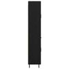 vidaXL Haut Armoire 2 pcs Ch&ecirc;ne noir Bois Agglom&eacute;r&eacute; et Verre