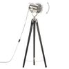 vidaXL Lampadaire &agrave; tr&eacute;pied Noir Bois de manguier massif 97 cm