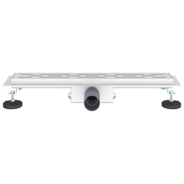 vidaXL Drain de Douche avec Design Lin&eacute;aire Argent&eacute; 60 cm