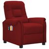vidaXL Fauteuil de massage électrique Rouge bordeaux Similicuir