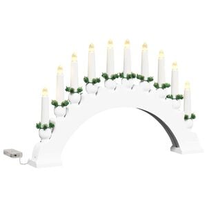 vidaXL Arche de Bougies de No&euml;l avec 10 Bougies LED LED Blanc chaud