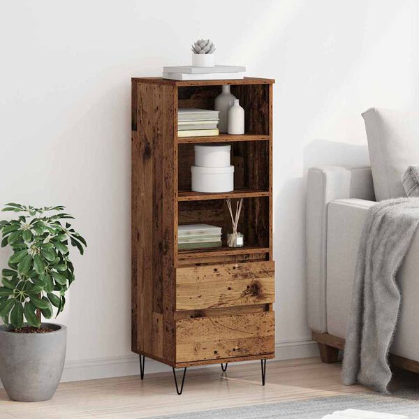 vidaXL Haut Armoire Bois Ancien 40 x 36 x 110 cm Bois d'ing&eacute;nierie