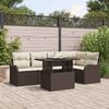 vidaXL Ensemble de canap&eacute; de jardin 6 pcs Marron Poly Rattan