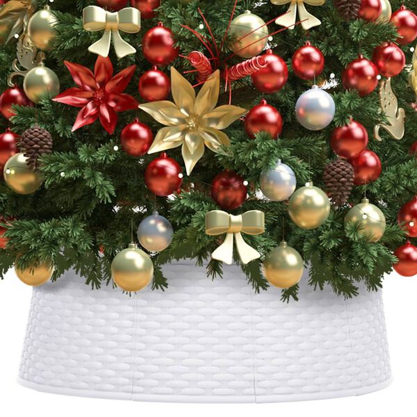 vidaXL Jupe de sapin de No&euml;l Blanc &Oslash;65x19,5 cm