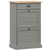 vidaXL Armoire &agrave; chaussures VIGO 60x35x96 cm gris bois massif de pin
