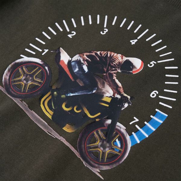 T-shirt enfants &agrave; manches longues kaki 128