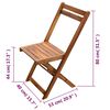 vidaXL Mobilier de bistro pliable 3 pcs Bois d'acacia solide
