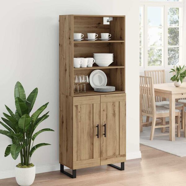 vidaXL Haut Armoire Ch&ecirc;ne artisanal 69,5 x 34 x 180 cm