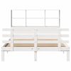 vidaXL Lit biblioth&egrave;que sans matelas blanc 160x200 cm bois pin massif