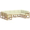vidaXL Ensemble de canap&eacute;s d'ext&eacute;rieur 9 pc Blanc et cr&egrave;me