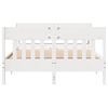 vidaXL Cadre de lit sans matelas blanc 150x200 cm bois de pin massif
