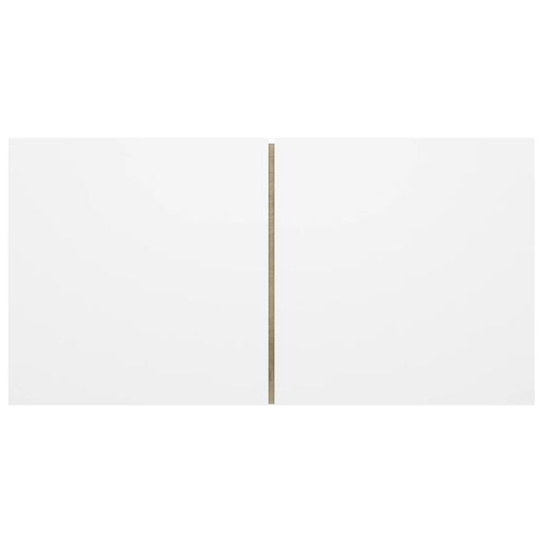 vidaXL Meuble TV suspendu Blanc et chêne sonoma 60x30x30 cm