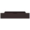 vidaXL Cadre de lit avec 2 tiroirs Marron fonc&eacute; 140x200 cm Pin massif
