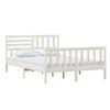 vidaXL Cadre de lit sans matelas blanc bois massif 140x200 cm