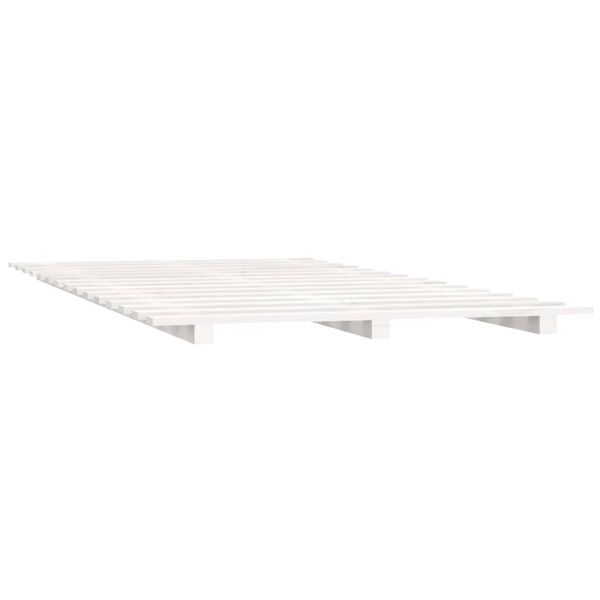 vidaXL Cadre de lit sans matelas blanc 90x200 cm bois de pin massif