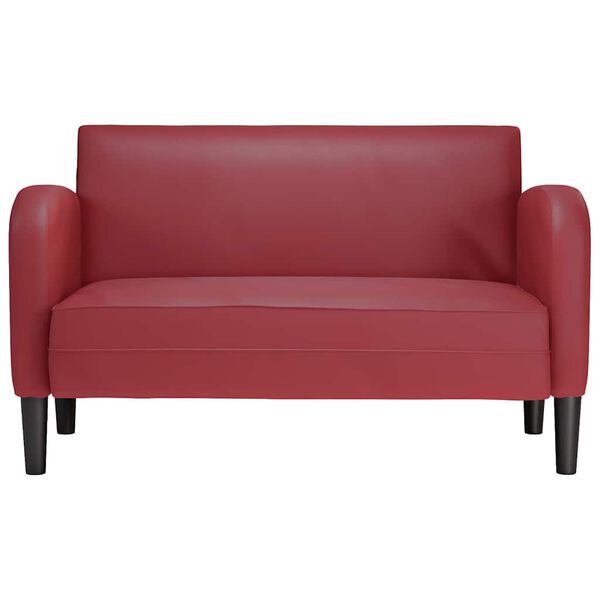 vidaXL Canapé causeuse rouge bordeaux 110 cm similicuir