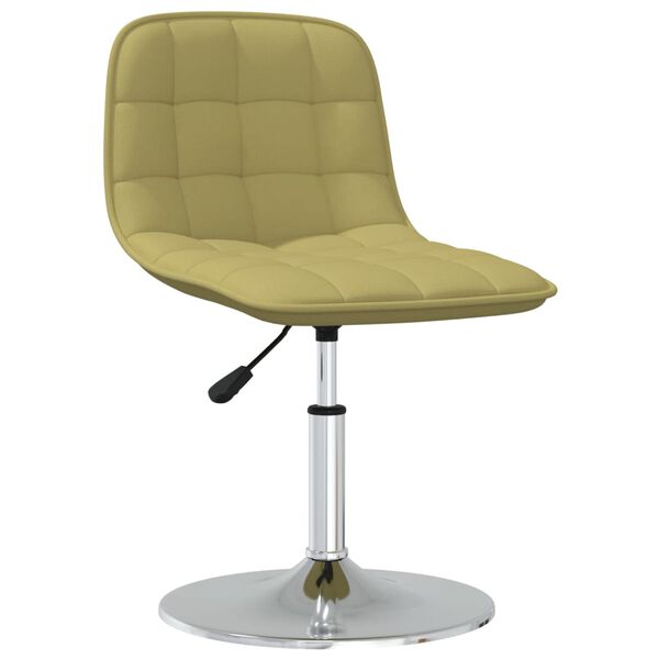 vidaXL Chaises pivotantes &agrave; manger lot de 2 vert tissu