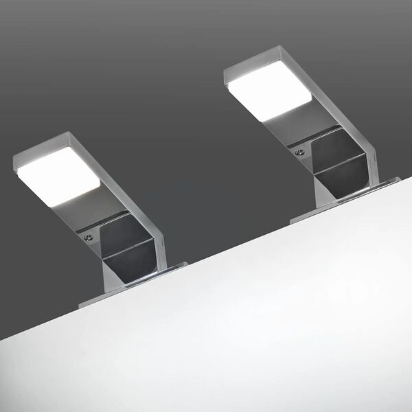 vidaXL Spots vers le bas pour miroir 2 pcs 2 W Blanc froid