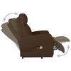 vidaXL Fauteuil de massage Marron foncé Tissu
