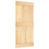 vidaXL Porte coulissante NARVIK Naturel et noir 95 x 210 cm (213,5 cm)