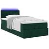 vidaXL Cadre de lit ottoman avec matelas vert fonc&eacute; 100x200 cm velours