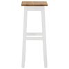 vidaXL Tabourets de bar lot de 2 bois de chêne solide