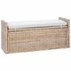 vidaXL Banc de rangement GENDT Naturel 110 x 40 x 50 cm Rotin