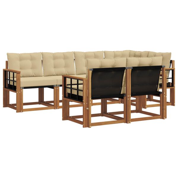 vidaXL Ensemble de canap&eacute;s d'ext&eacute;rieur 7 pcs Naturel et Beige