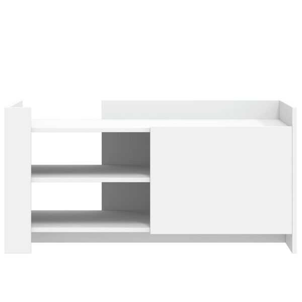 vidaXL Table basse blanc 100x50x50 cm bois d'ing&eacute;nierie