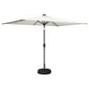 vidaXL Parasol de jardin avec lampes LED 200 x 300 cm Polyester Cr&egrave;me