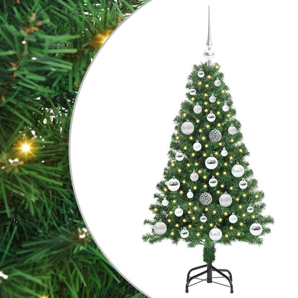 vidaXL Sapin de Noël artificiel Vert 120 cm PVC, Acier et Plastique