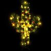 vidaXL Cactus de No&euml;l avec support et LED Vert 210 cm PVC