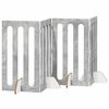 vidaXL Cl&ocirc;ture pliable pour animaux 4 pc Gris b&eacute;ton 201 x 38 x 90 cm