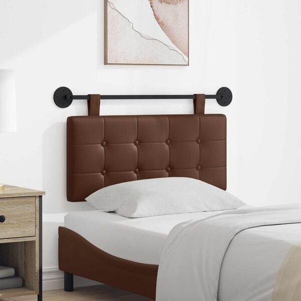 vidaXL T&ecirc;te de lit suspendue Marron 100 x 55 x 5 cm Simili cuir