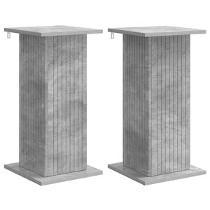 vidaXL Support de Plante 2 pc Gris b&eacute;ton 30,5 x 30 x 60,5 cm