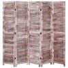 vidaXL Cloison de s&eacute;paration 5 panneaux Marron 175x165 cm Bois