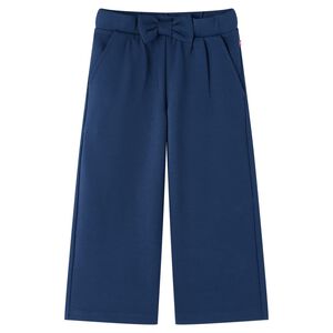 Pantalon à jambes larges pour enfants bleu marine 128