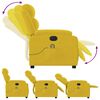 vidaXL Fauteuil inclinable de massage &eacute;lectrique jaune velours