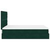vidaXL Cadre de lit ottoman avec matelas vert fonc&eacute; 140x190 cm velours