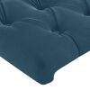 vidaXL T&ecirc;tes de lit Bleu fonc&eacute; 160 x 7 x 78/88 cm Velours