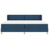 vidaXL Lit &agrave; ressorts avec matelas Bleu 200 x 200 cm tissu