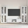 vidaXL Ensemble meuble TV FLORIN Blanc brillant Bois d'ing&eacute;nierie
