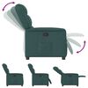 vidaXL Fauteuil de massage inclinable Vert fonc&eacute; Tissu