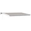 vidaXL Store r&eacute;tractable manuel avec LEDs Gris clair et blanc 5 x 3 m