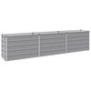 vidaXL Jardin sur&eacute;lev&eacute; Gris 240 x 40 x 55 cm acier lamin&eacute; &agrave; froid