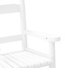 vidaXL Chaise &agrave; bascule enfants blanc bois de peuplier massif