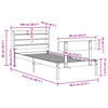 vidaXL Cadre de lit sans matelas blanc 90x190 cm bois de pin massif